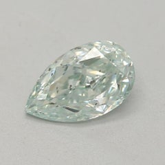 GIA Certified 0.50 Carat Fancy Light Bluish Green SI1 Clarity Diamond