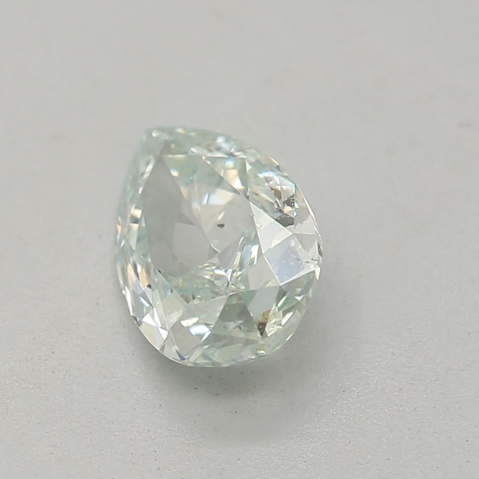 Diamante certificado por GIA de 0,50 quilates de fantasía verde azulado claro con pureza SI1 Corte pera en venta