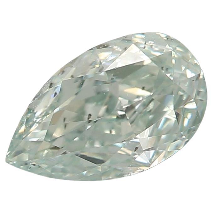 Diamante certificado por GIA de 0,50 quilates de fantasía verde azulado claro con pureza SI1