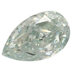 Diamante certificado por GIA de 0,50 quilates de fantasía verde azulado claro con pureza SI1