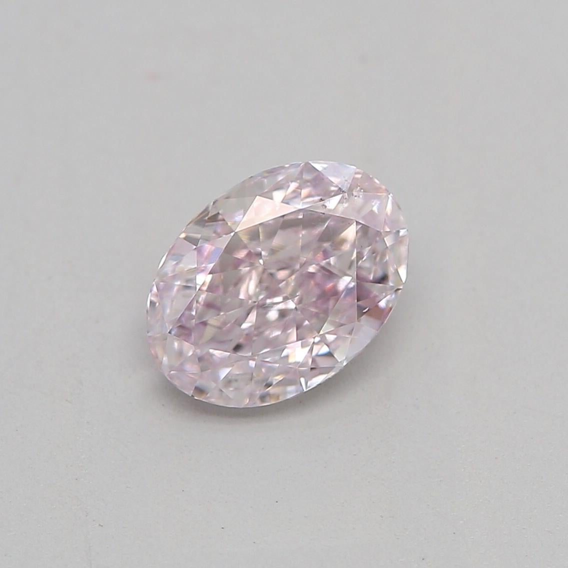 Certificate: GIA 
Report Number: 2235099174
Shape And Cut: Oval
Carat Weight: 0.50 carat
Measurements: 5.96 x 4.33 x 2.47 mm
Color Grade: Fancy Light Purplish Pink

FEATURES OF THE DIAMOND:

This Fancy Light Purplish Pink diamond is a rare and