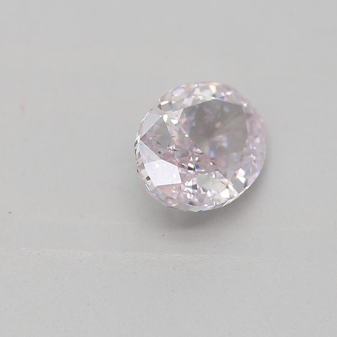 Women's or Men's GIA Certified 0.50 Carat Fancy Light Purplish Pink SI2 Clarity Diamond For Sale