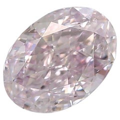 GIA Certified 0.50 Carat Fancy Light Purplish Pink SI2 Clarity Diamond