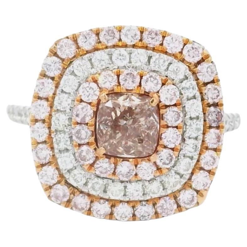 GIA Certified 0,50 Carat Fancy Pink Brown VS1 Clarity Diamond