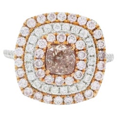 GIA Certified 0.50 Carat Fancy Pink Brown VS1 Clarity Diamond