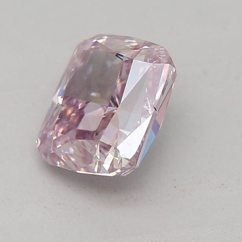 Cushion Cut GIA Certified 0.50 Carat Fancy Purple Pink SI2 Clarity Diamond For Sale