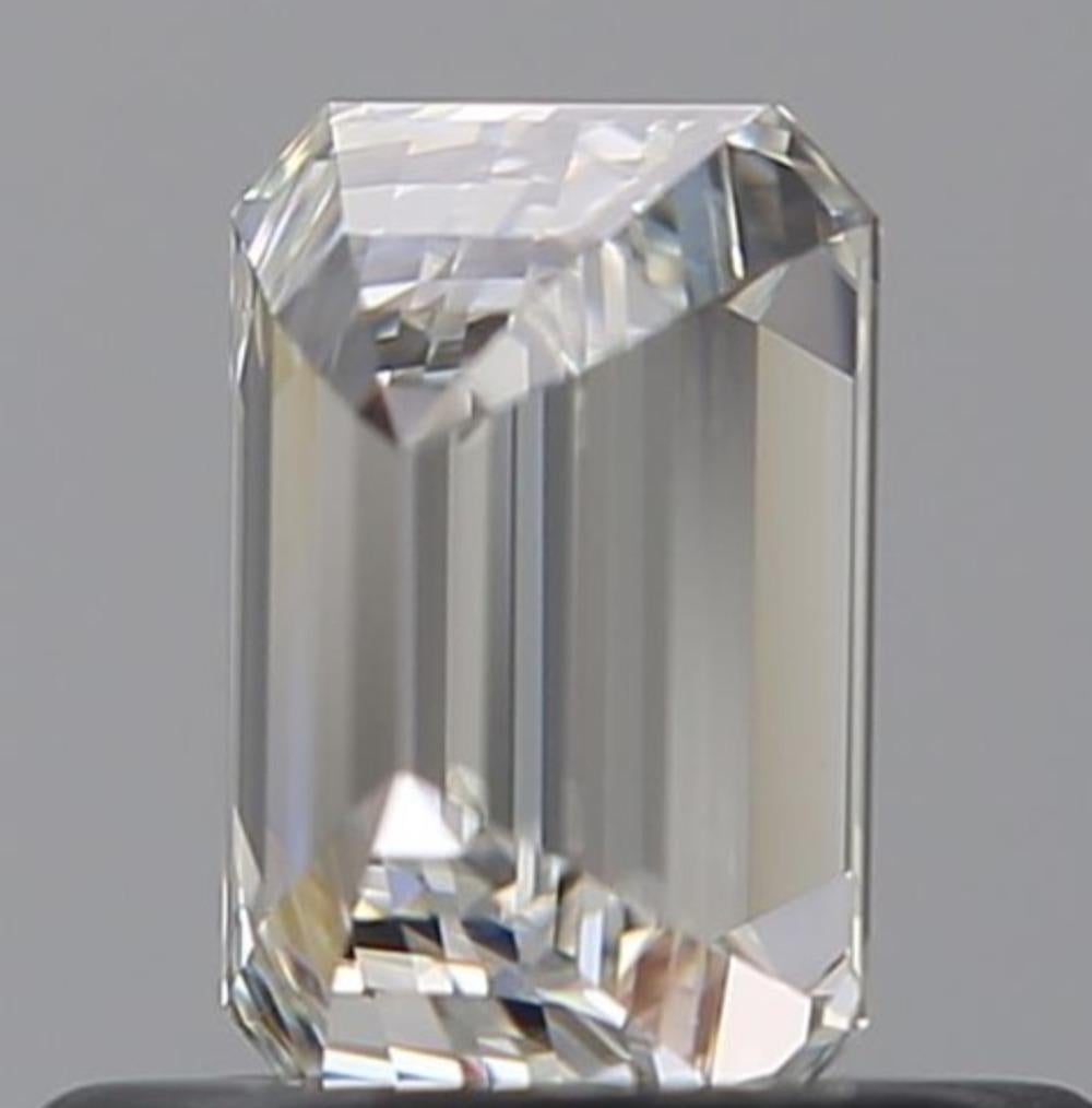 Emerald Cut GIA Certified 0.50 Carat G Colour vvs2 Clarity Diamond For Sale