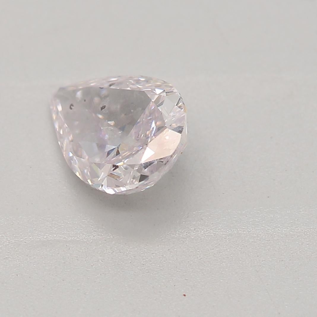 Pear Cut GIA Certified 0.50 Carat Very Light Pink I1 Clarity Diamond For Sale