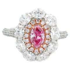 GIA Certified 0.50 Carat Very Light Pink SI2 Clarity Diamond Ring