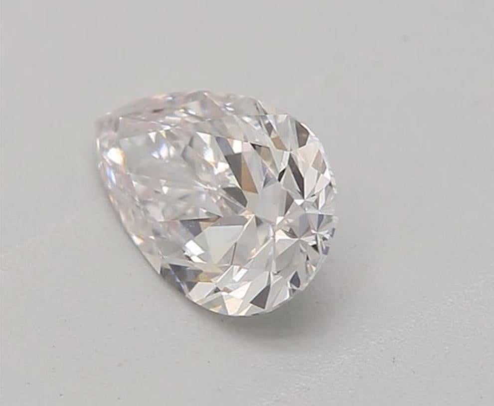 Pear Cut GIA Certified 0.50 Carat Very Light Pink VS1 Clarity Diamond For Sale