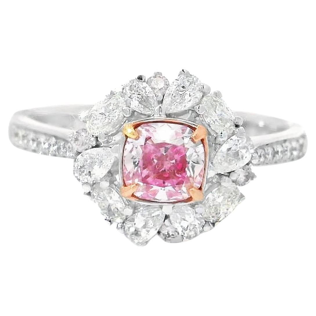 GIA Certified 0.50 Carat Very Light Pink VS2 Clarity Diamond Ring