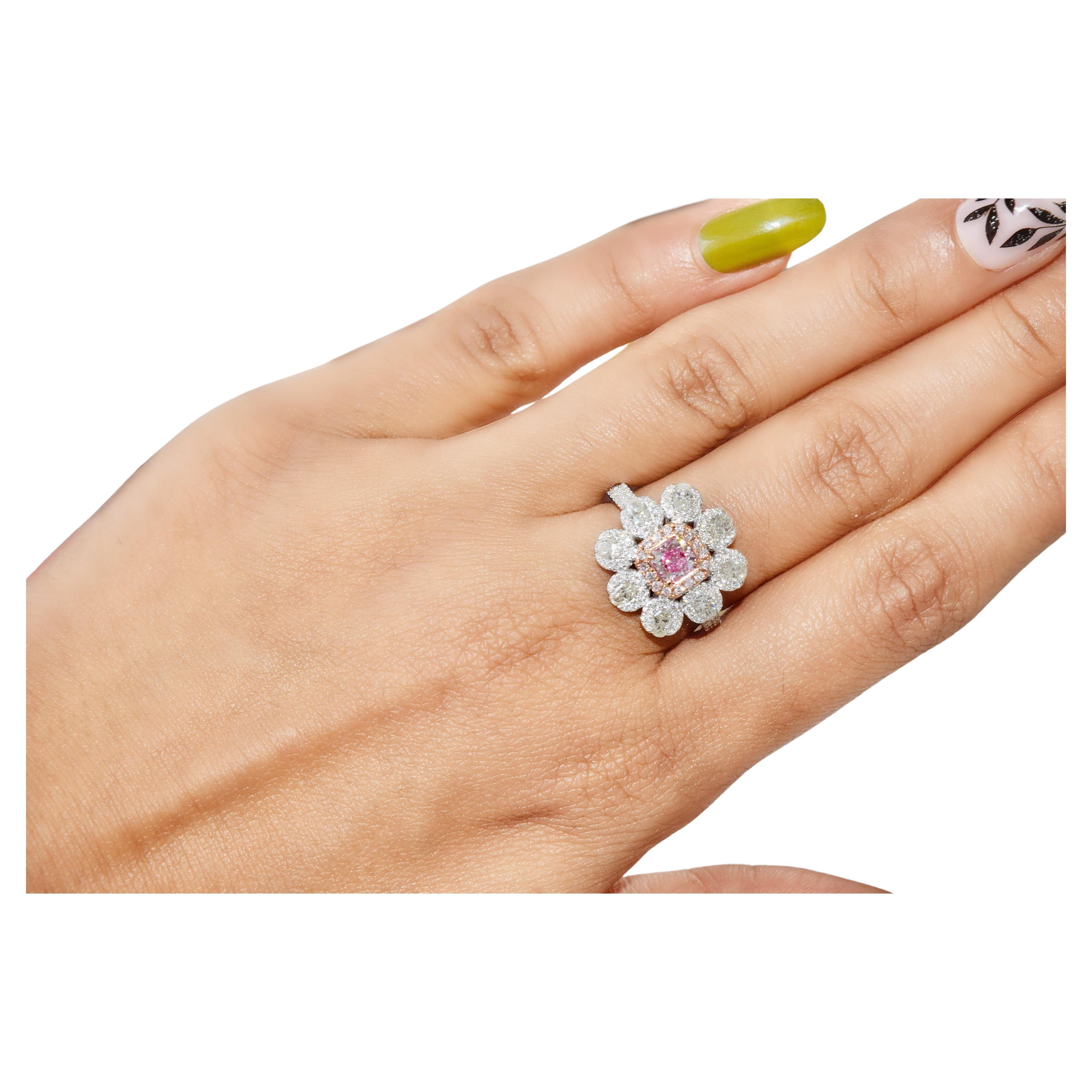 GIA Certified 0.50 Carat Very Pink Diamond Ring VS2