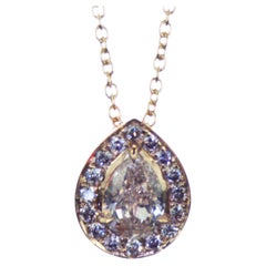 GIA Certified 0.50 ct Pear Shape Fancy Brown-Pink Diamonds Fancy Brown-Pink Pendentif