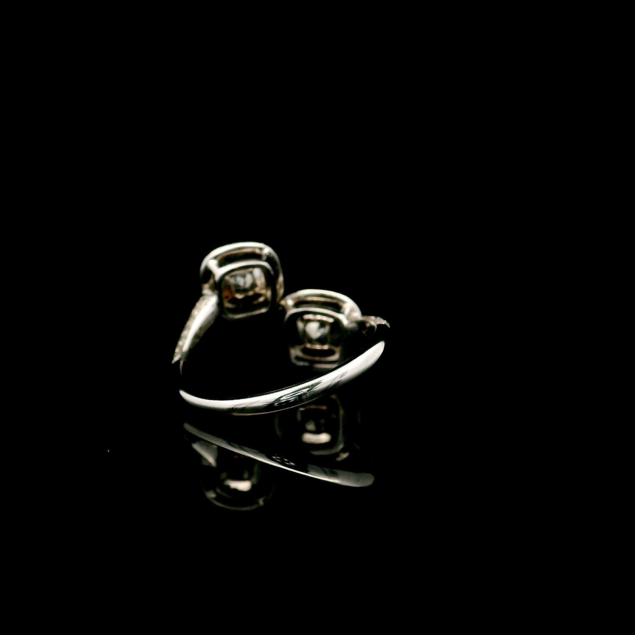 Women's or Men's GIA Certified 0.50 Fancy Light Brownish Yellow SI1 / 0.53 Faint Pink VS2 Ring For Sale