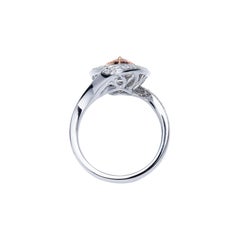 GIA Certified, 0.50ct Light Pink Natural Fancy Color Diamond Engagement Ring