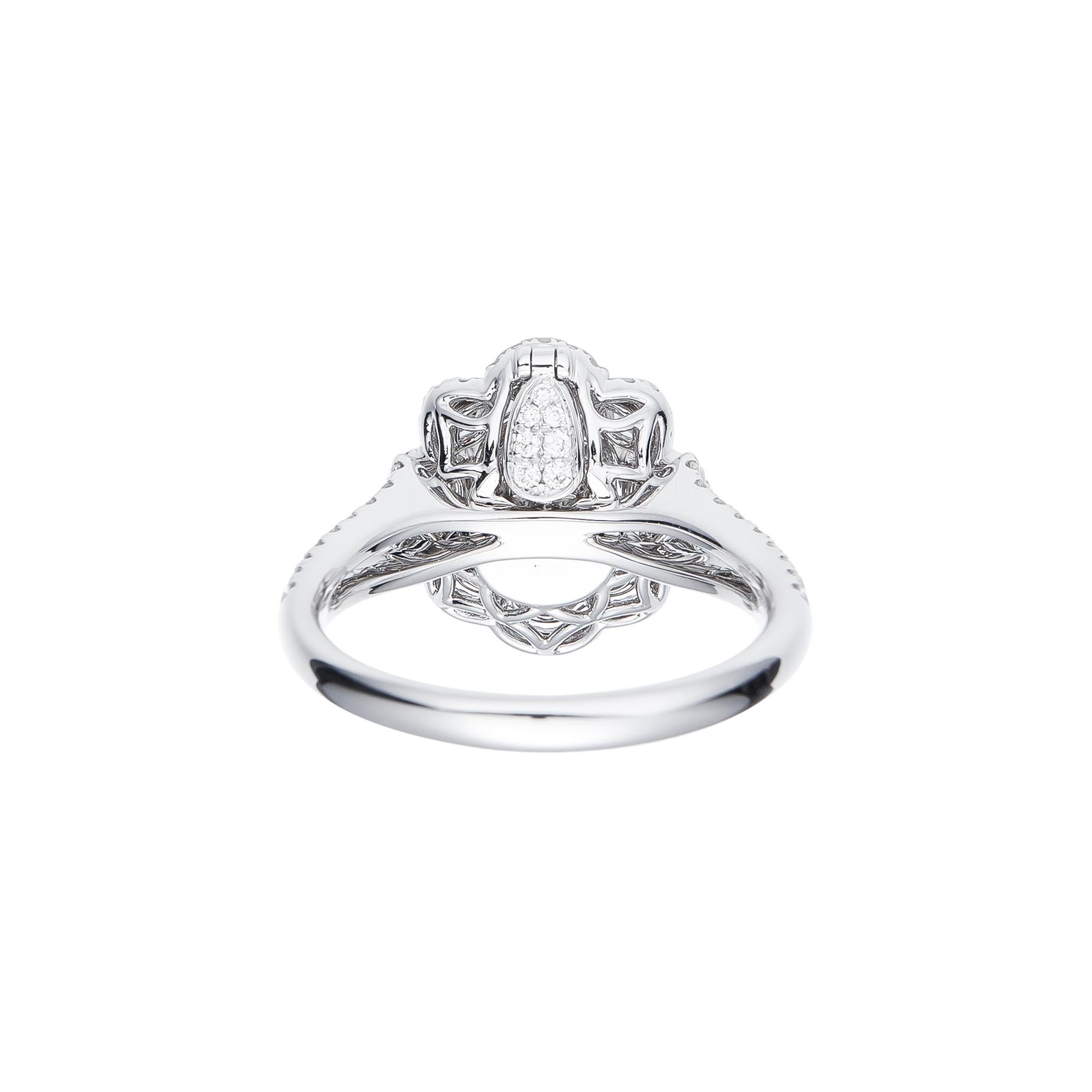 GIA-zertifizierter, 0,50 Karat Hellrosa ovaler Solitär-Ring mit natürlichem Fancy-Diamant (Ovalschliff) im Angebot