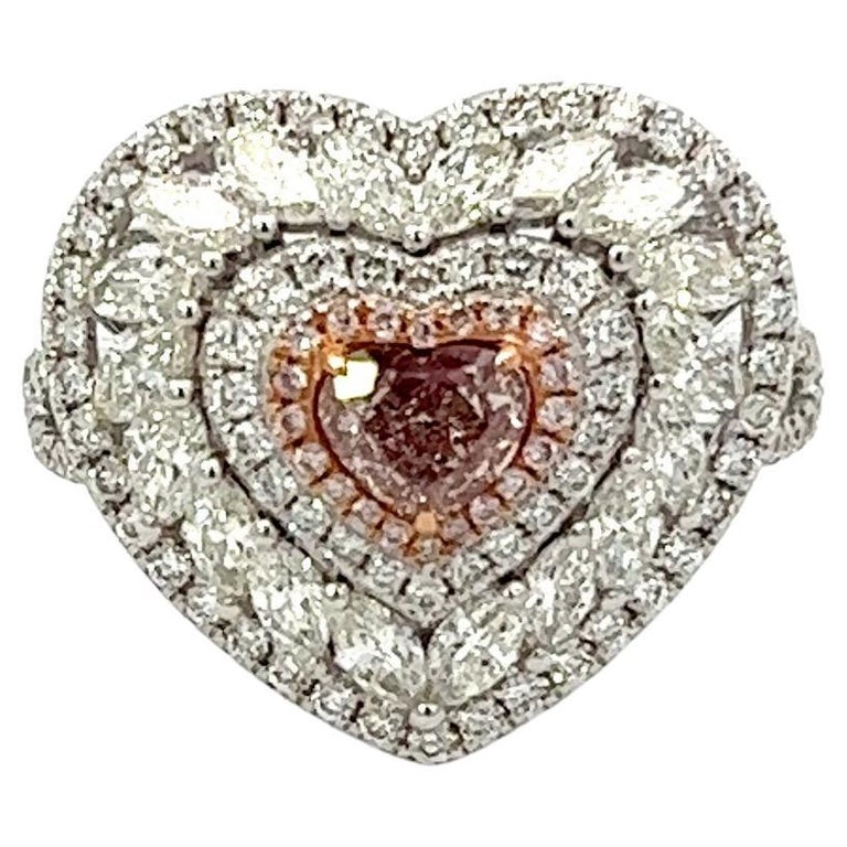 GIA Certified 0.50 Carat Pink Diamond Ring For Sale at 1stDibs