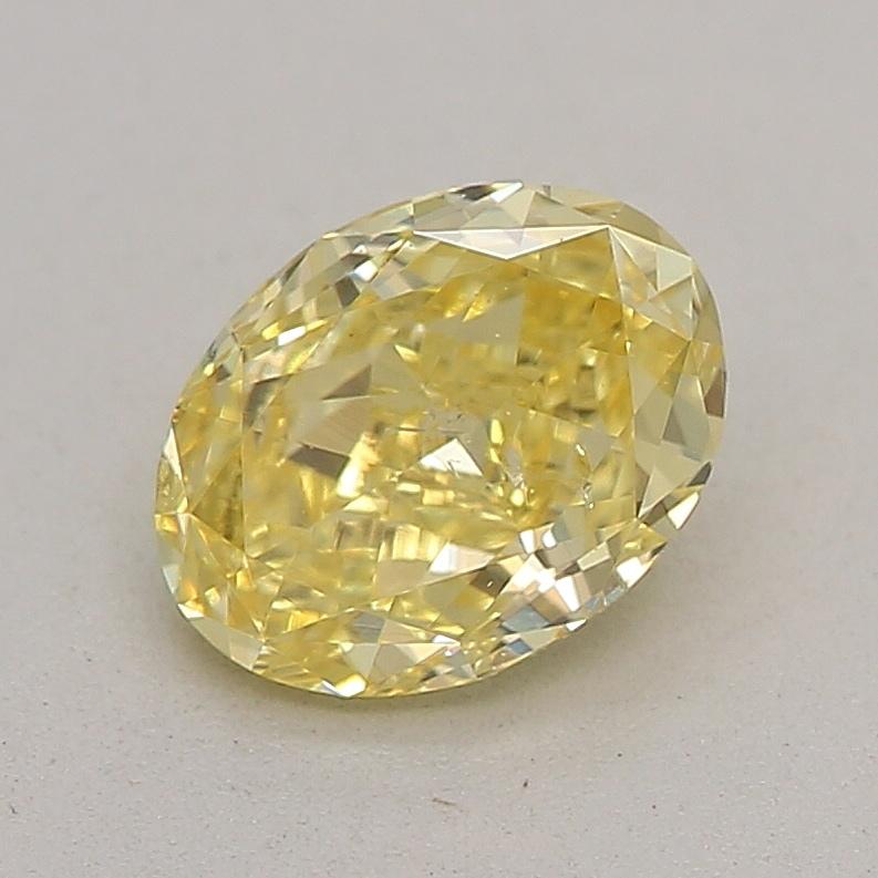 Certificate: GIA 
Report Number: 6214389230
Shape And Cut: Oval
Carat Weight: 0.51 carat
Measurements: 5.70 x 4.29 x 2.75 mm
Color Grade: Fancy Intense Yellow

FEATURES OF THE DIAMOND:

This Fancy Intense Yellow diamond is a rare and vibrant diamond