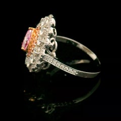 GIA Certified 0.51 Carat Faint Pink SI1 Clarity Diamond Ring