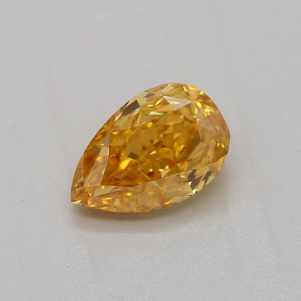 Certificate: GIA 
Report Number: 5266991793
Shape And Cut: Pear
Carat Weight: 0.51 carat
Measurements: 6.08 x 4.00 x 2.78 mm
Color Grade: Fancy Intense Orangy Yellow

FEATURES OF THE DIAMOND:

This fancy intense orangy yellow diamond is a stunning