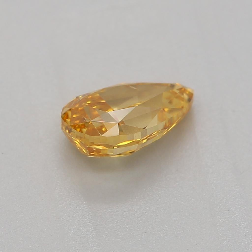 GIA Certified 0.51 Carat Fancy Intense Orangy Yellow SI2 Clarity Diamond In New Condition For Sale In บางรัก, TH