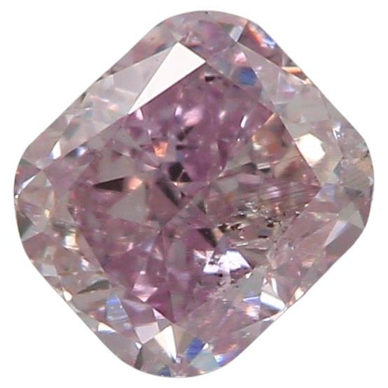 GIA Certified 0.51 Carat Fancy Purple Pink SI2 Clarity Diamond