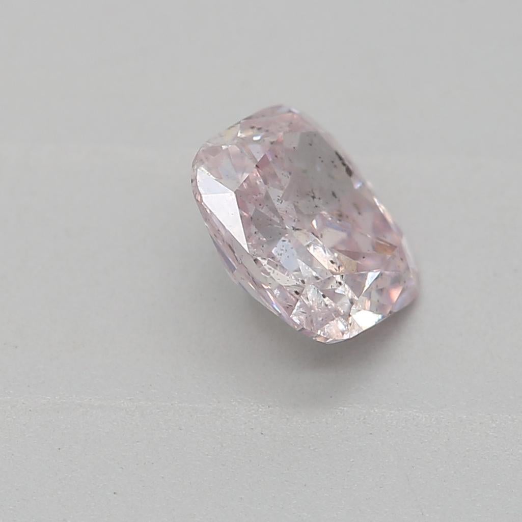 GIA Certified 0.51 Carat Fancy Purplish Pink I2 Clarity Diamond In New Condition For Sale In บางรัก, TH