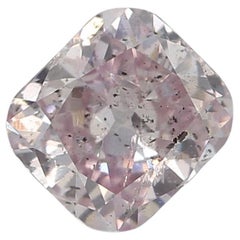Diamant rose violacé fantaisie certifié GIA de 0,51 carat de pureté I2