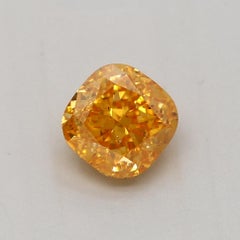 GIA Certified 0.51 Carat Fancy Vivid Yellow Orange I1 Clarity Diamond