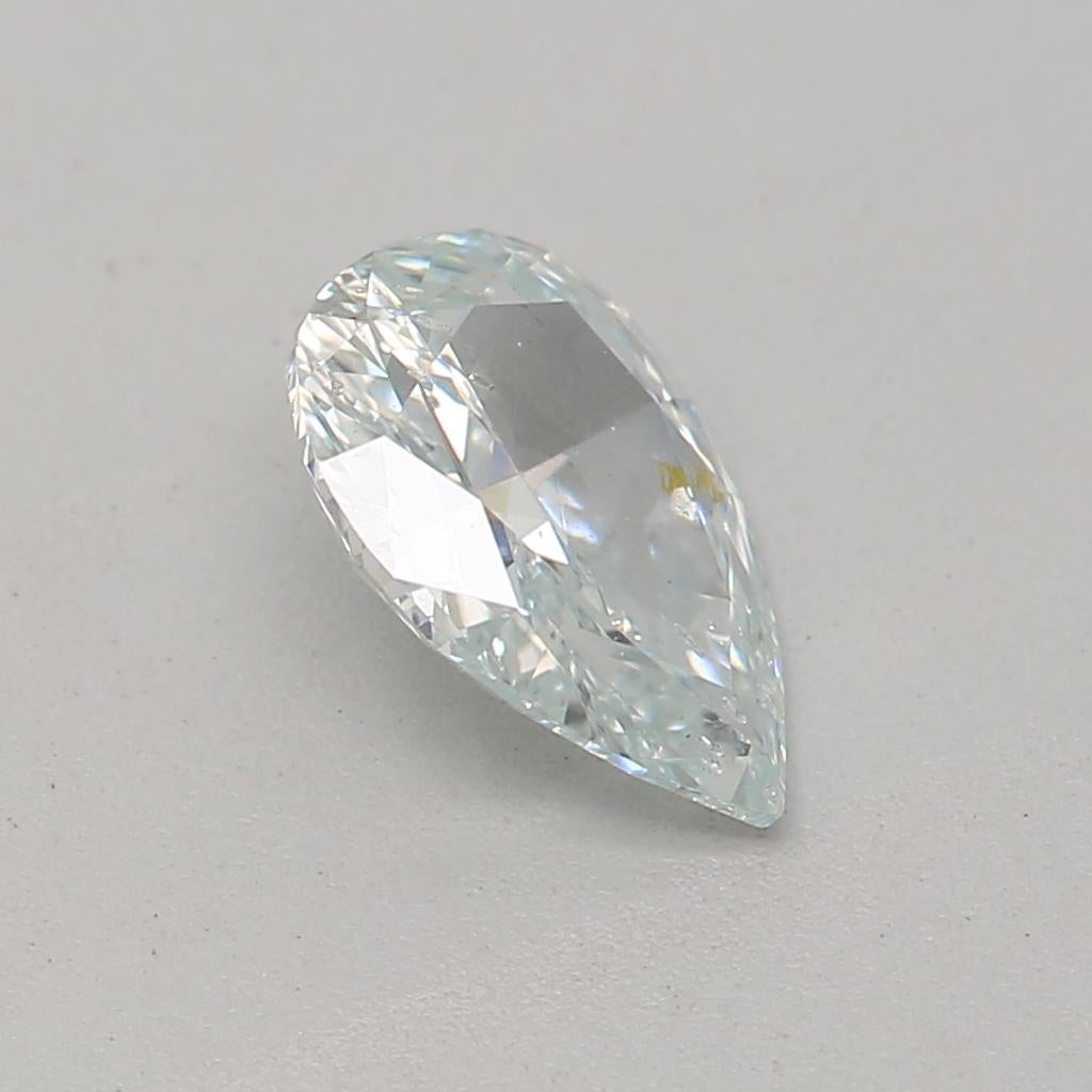 Women's or Men's GIA Certified 0.51 Carat Light Blue SI2 Clarity Diamond For Sale