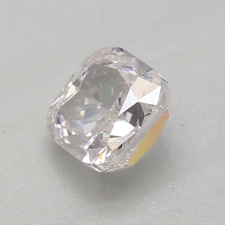 Cushion Cut GIA Certified 0.51 Carat Light Pink VS2 Clarity Diamond For Sale
