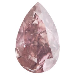 GIA Certified 0.51 Carat Pear Modified Fancy Brown Pink SI2 Natural Diamond