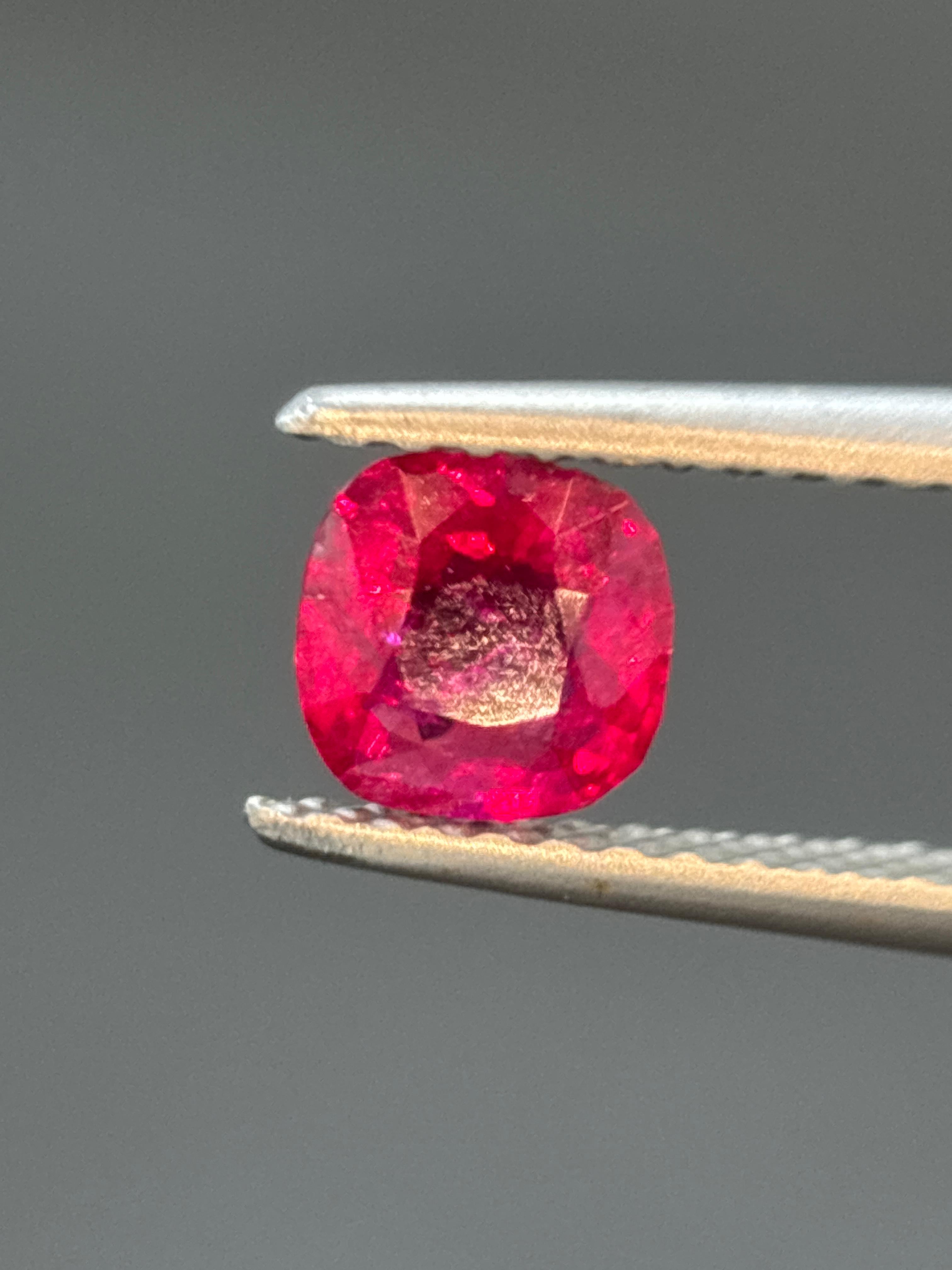 GIA-zertifiziert 0,52 Karat Burma No Heat Natural Vivid Red Ruby für Damen oder Herren im Angebot