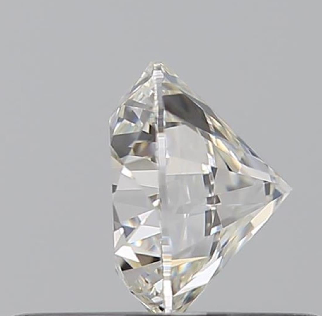 Round Cut GIA Certified 0.52 Carat F Colour IF Clarity Diamond For Sale