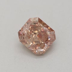 GIA Certified 0.52 Carat Fancy Brownish Orangy Pink VS2 Clarity Diamond