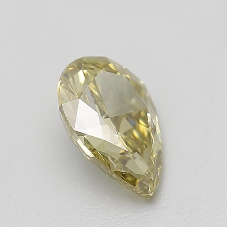 Women's or Men's GIA Certified 0.52 Carat Fancy Deep Brownish Greenish Yellow SI1 Clarity Diamond