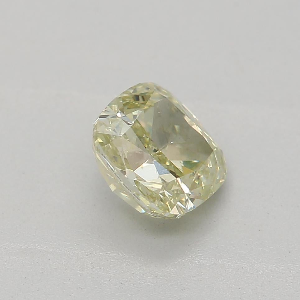 Diamant certifié GIA de 0,52 carat de couleur jaune grisâtre verdâtre fantaisie de pureté SI2 Unisexe en vente