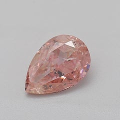 GIA Certified 0.52 Carat Fancy Orangy Pink I2 Clarity Diamond