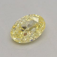 GIA Certified 0.52 Carat Fancy Yellow SI1 Clarity Diamond