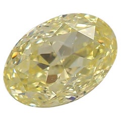 GIA Certified 0.52 Carat Fancy Yellow SI1 Clarity Diamond