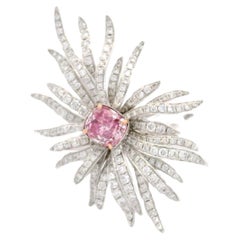 GIA Certified 0.52 Very Light Pink SI2 Clarity Diamond Ring