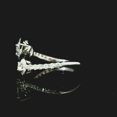 GIA Certified 0.53 Carat Faint Blue (Undetermined) VS2 Clarity Diamond Ring