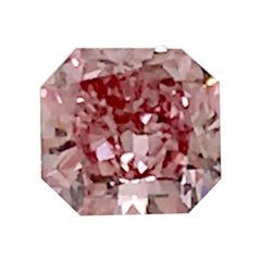 GIA Certified 0.53 Carat Fancy Deep Pink Radiant