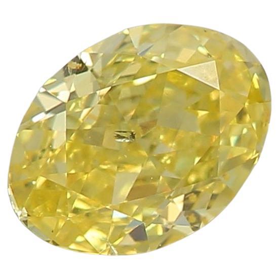 Diamante certificado por GIA de 0,53 quilates Amarillo Intenso Fancy Claridad SI2