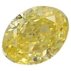 GIA-zertifiziert 0,53 Karat Fancy Intense Yellow SI2 Clarity Diamant