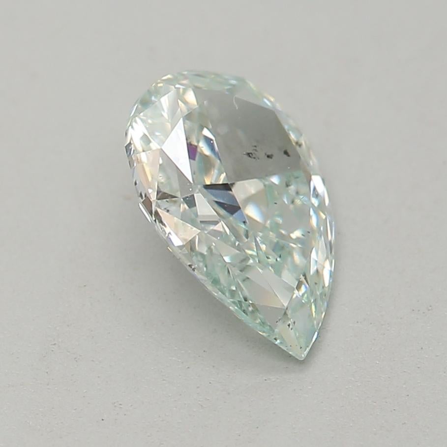 Femenino o masculino Diamante certificado por GIA de 0,53 quilates de fantasía verde azulado claro con claridad SI2 en venta