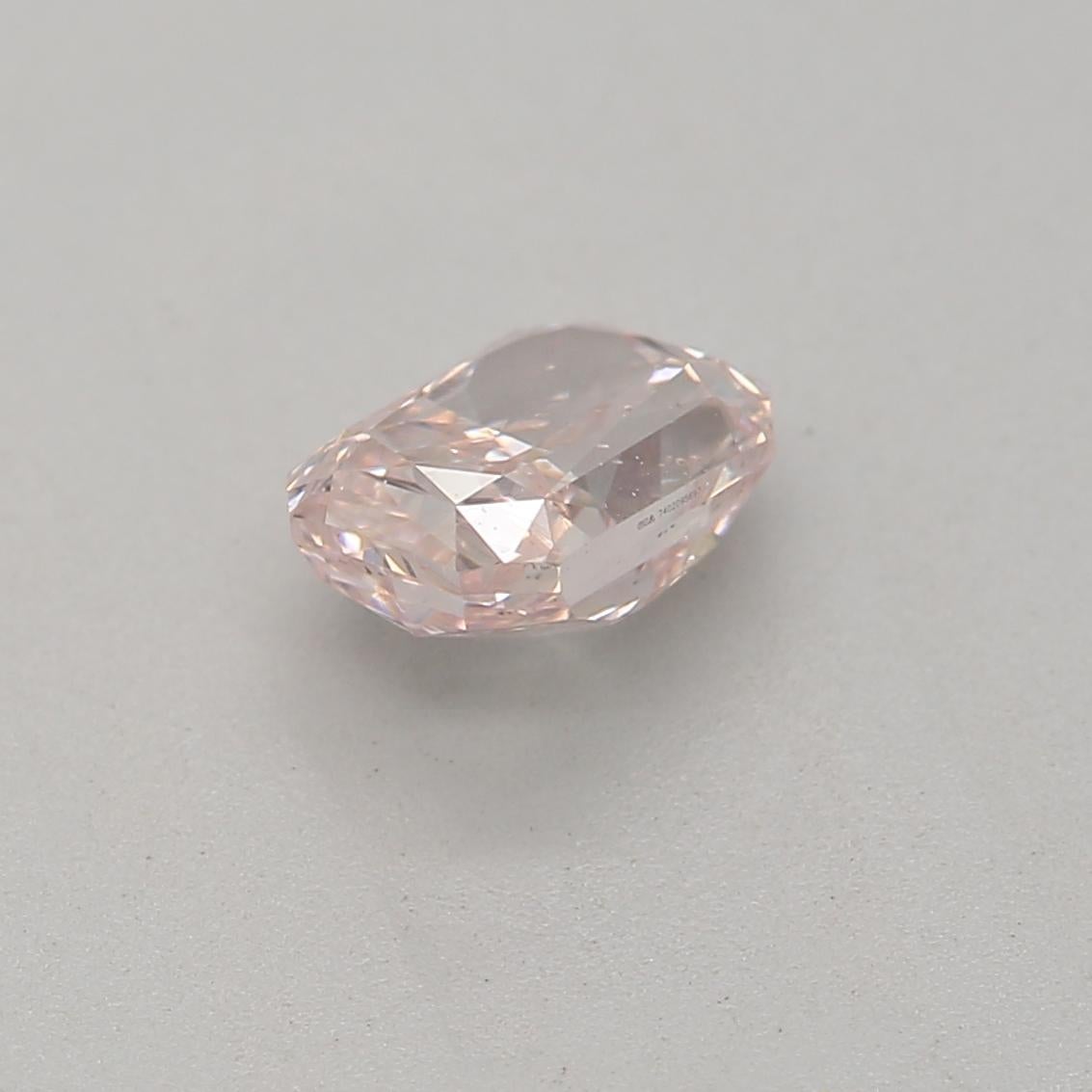 GIA Certified 0.53 Carat Fancy Light Orangy Pink SI2 Clarity Diamond In New Condition For Sale In บางรัก, TH