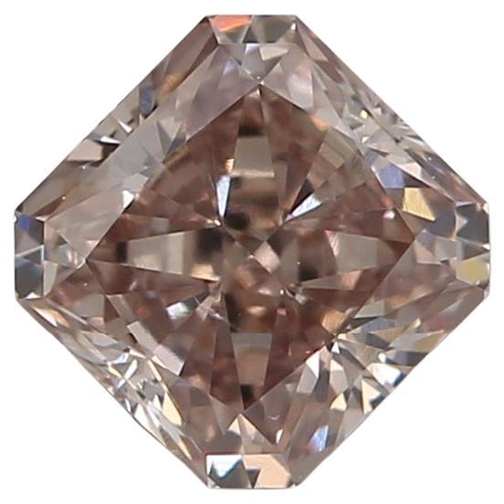 Certifié GIA 0,53 carat Fancy Pink Brown SI1 Clarity Diamond