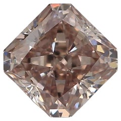 GIA Certified 0.53 Carat Fancy Pink Brown SI1 Clarity Diamond