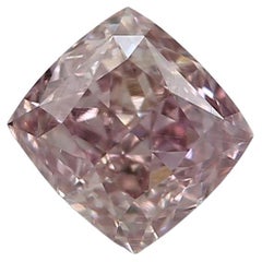 Diamante certificado por GIA de 0,53 quilates de color rosa violáceo fantasía con claridad Si2